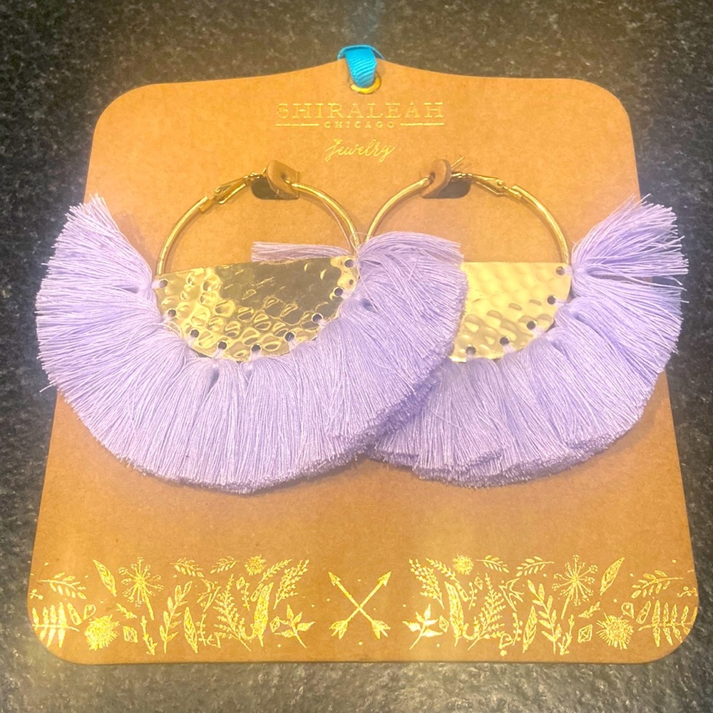 Shiraleah Lavender Anya Boho Hoop Earrings